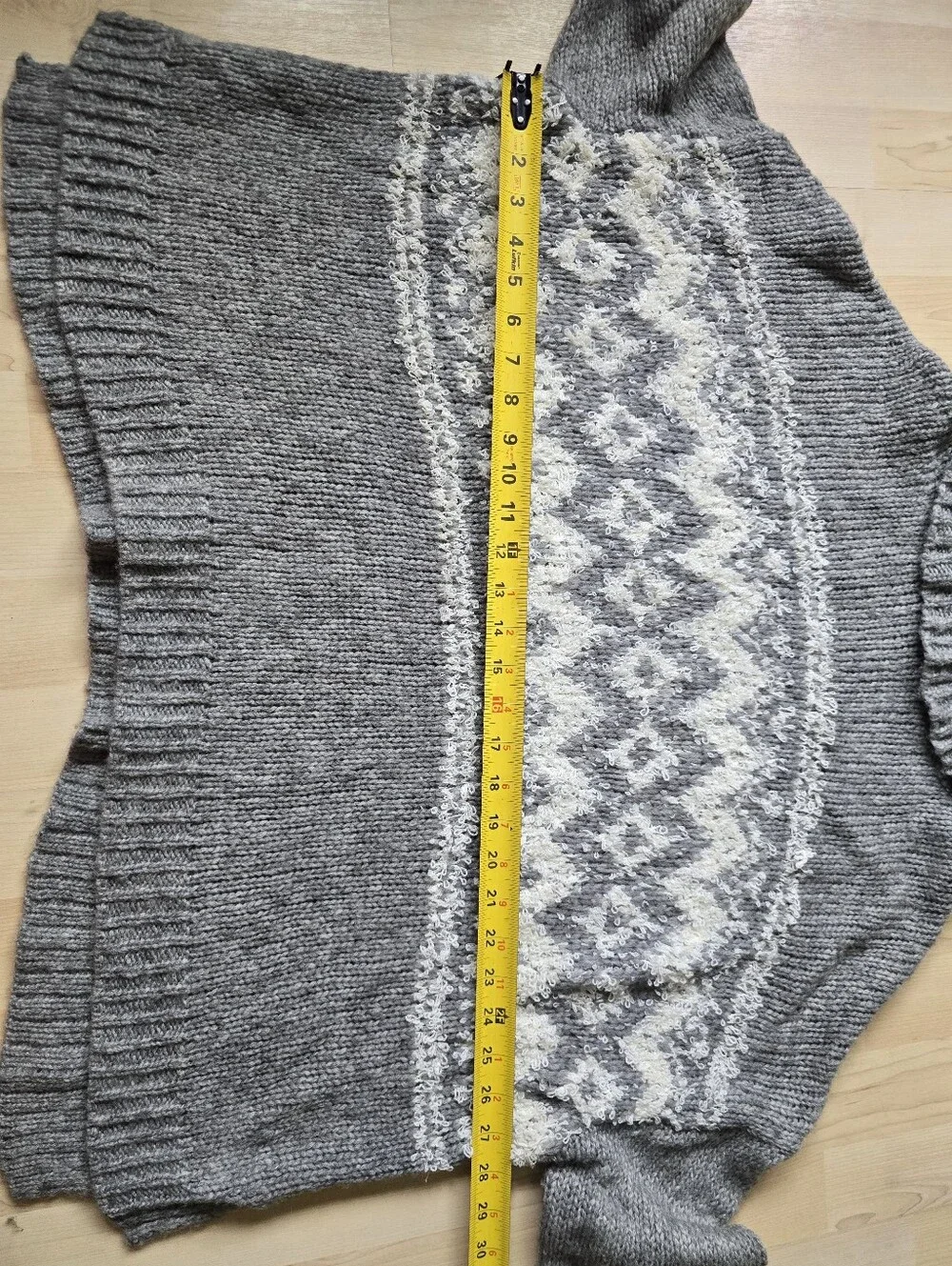 Free People Ragnar Fair Isle Split Cowl Neck Sweater Size Medium